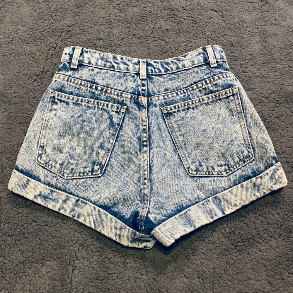 High waisted jean shorts